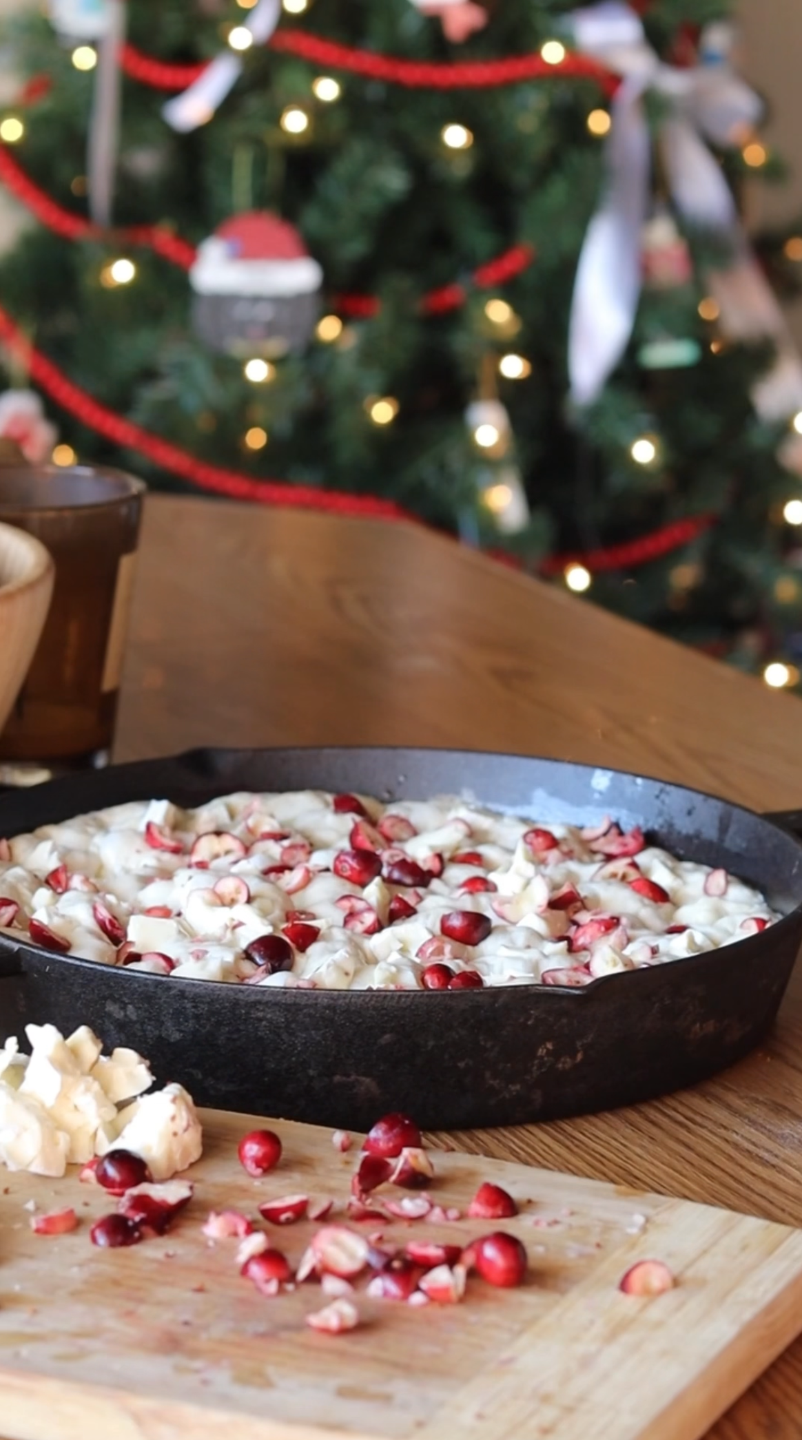 Easy Holiday Focaccia: Cranberry Feta